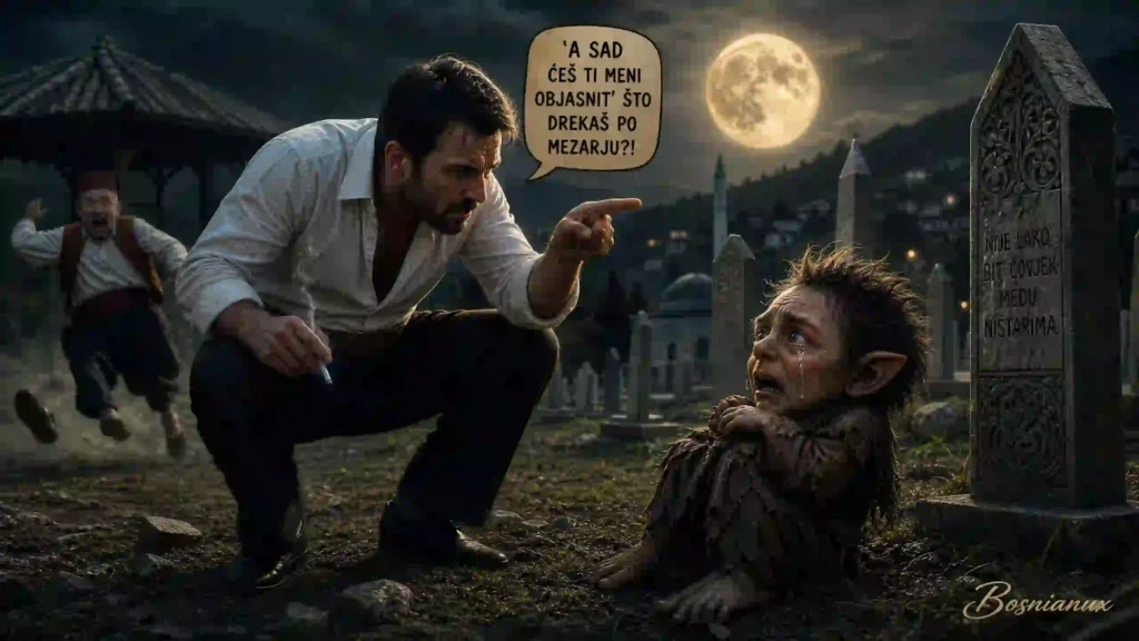Drekavac 7 Ilustracija Azem na groblju i misteriozno biće.